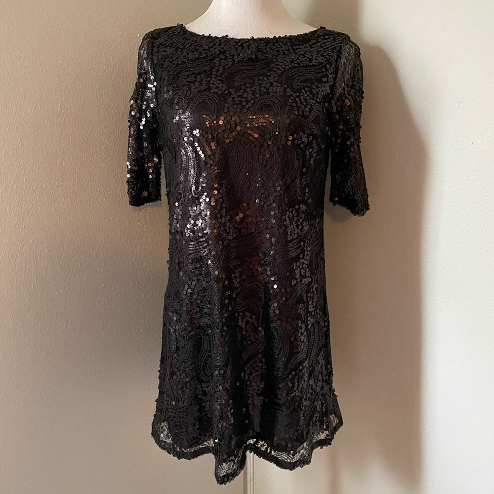 Black sequin dress